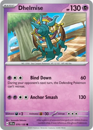 Pokémon TCG SV9: Journey Together 070/159 Dhelmise Common Ungraded