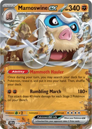 Pokémon TCG SV9: Journey Together 079/159 Mamoswine ex Double Rare Ungraded