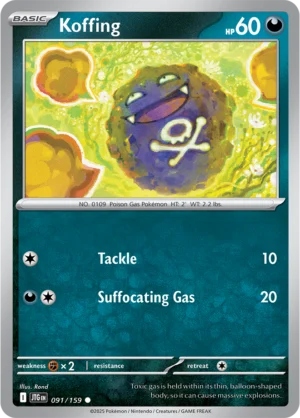 Pokémon TCG SV9: Journey Together 091/159 Koffing Common Ungraded
