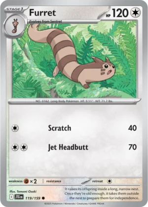 Pokémon TCG SV9: Journey Together 119/159 Furret Common Ungraded