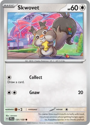 Pokémon TCG SV9: Journey Together 131/159 Skwovet Common Ungraded