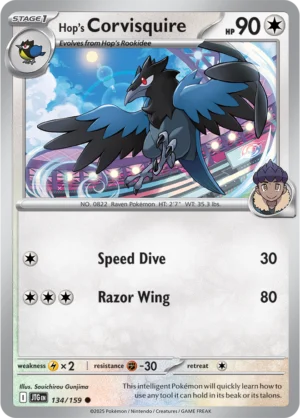 Pokémon TCG SV9: Journey Together 134/159 Hop's Corvisquire Common Ungraded