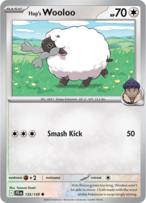 Pokémon TCG SV9: Journey Together 135/159 Hop's Wooloo Common Ungraded