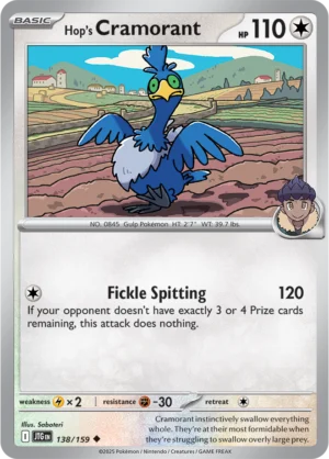 Pokémon TCG SV9: Journey Together 138/159 Hop's Cramorant Uncommon Ungraded