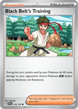 Pokémon TCG SV9: Journey Together 144/159 Black Belt's Training Common Ungraded