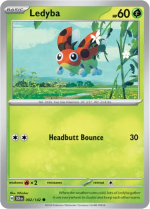 Pokémon TCG SV7: Stellar Crown 002/142 Ledyba Common Ungraded