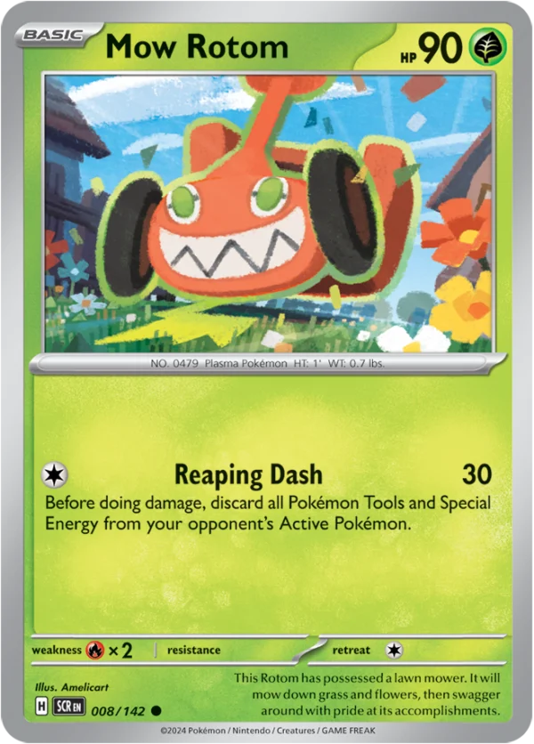 Pokémon TCG SV7: Stellar Crown 008/142 Mow Rotom Common Ungraded