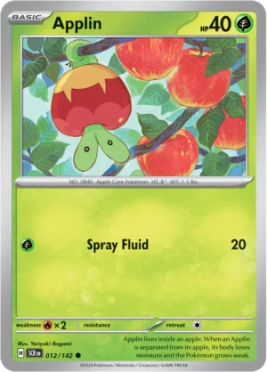 Pokémon TCG SV7: Stellar Crown 012/142 Applin Common Ungraded