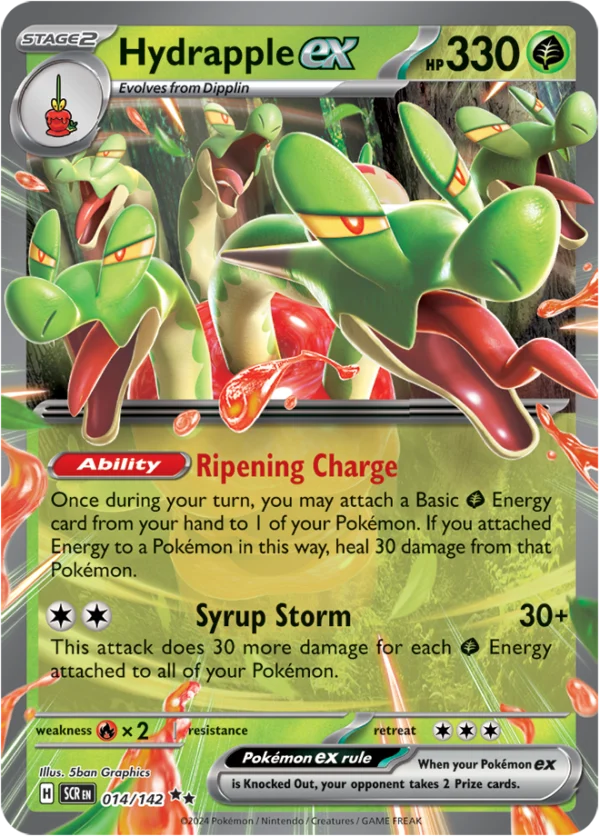 Pokémon TCG SV7: Stellar Crown 014/142 Hydrapple ex Double Rare Ungraded