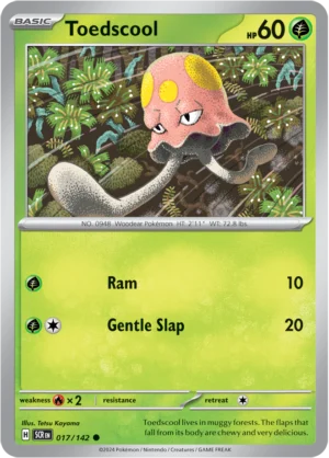 Pokémon TCG SV7: Stellar Crown 017/142 Toedscool Common Ungraded