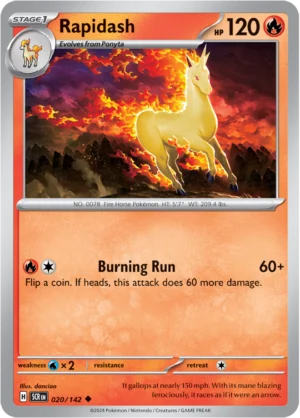 Pokémon TCG SV7: Stellar Crown 020/142 Rapidash Uncommon Ungraded