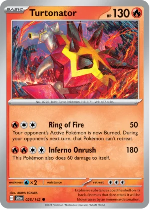 Pokémon TCG SV7: Stellar Crown 025/142 Turtonator Common Ungraded