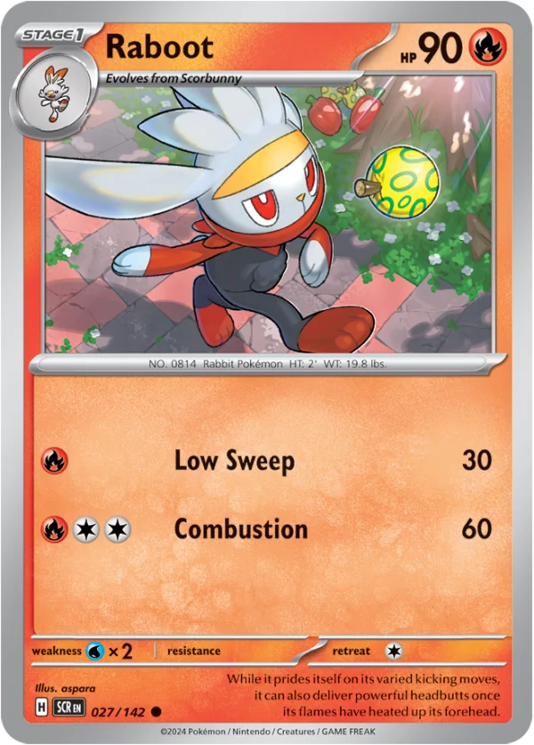 Pokémon TCG SV7: Stellar Crown 027/142 Raboot Common Ungraded