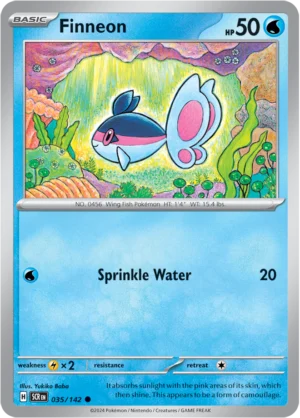 Pokémon TCG SV7: Stellar Crown 035/142 Finneon Common Ungraded