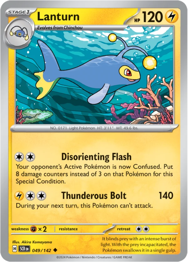 Pokémon TCG SV7: Stellar Crown 049/142 Lanturn Uncommon Ungraded