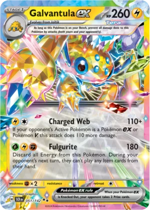 Pokémon TCG SV7: Stellar Crown 051/142 Galvantula ex Double Rare Ungraded
