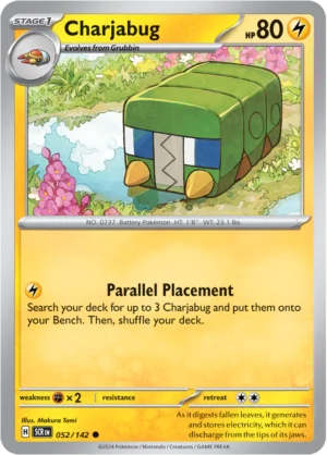 Pokémon TCG SV7: Stellar Crown 052/142 Charjabug Common Ungraded
