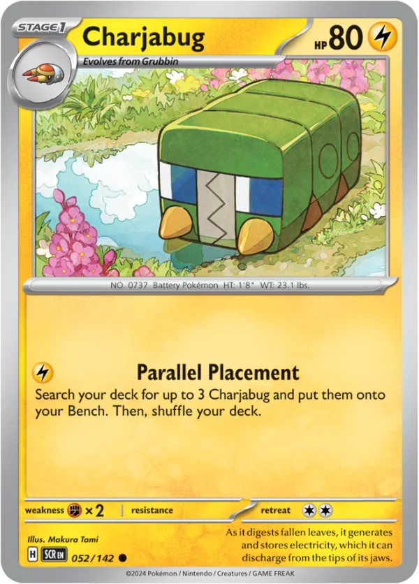 Pokémon TCG SV7: Stellar Crown 052/142 Charjabug Common Ungraded