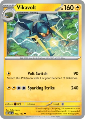 Pokémon TCG SV7: Stellar Crown 053/142 Vikavolt Uncommon Ungraded