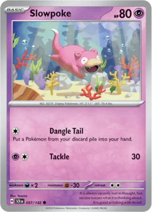Pokémon TCG SV7: Stellar Crown 057/142 Slowpoke Common Ungraded