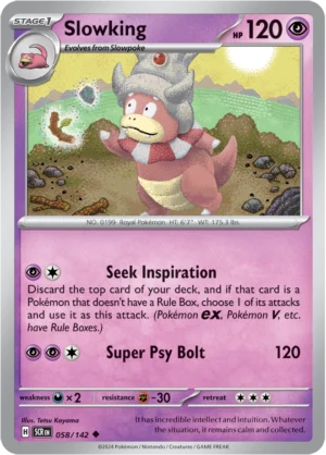 Pokémon TCG SV7: Stellar Crown 058/142 Slowking Uncommon Ungraded
