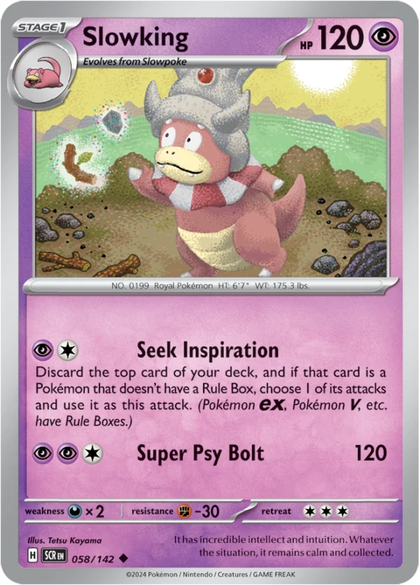 Pokémon TCG SV7: Stellar Crown 058/142 Slowking Uncommon Ungraded