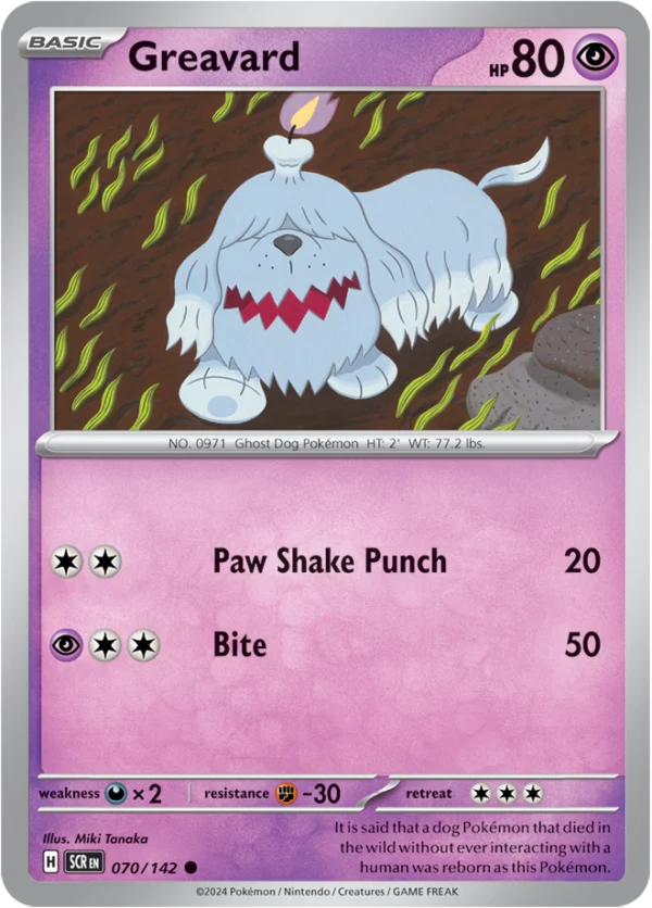 Pokémon TCG SV7: Stellar Crown 070/142 Greavard Common Ungraded