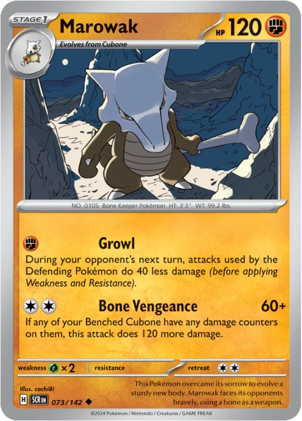 Pokémon TCG SV7: Stellar Crown 073/142 Marowak Uncommon Ungraded