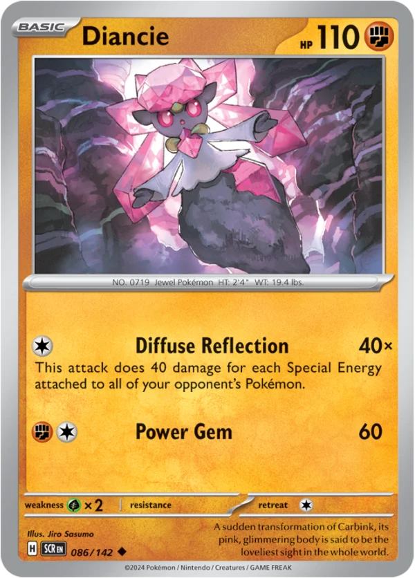 Pokémon TCG SV7: Stellar Crown 086/142 Diancie Uncommon Ungraded