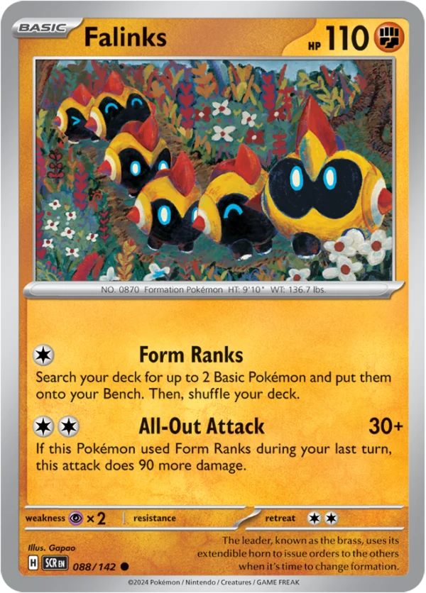 Pokémon TCG SV7: Stellar Crown 088/142 Falinks Common Ungraded