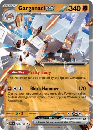 Pokémon TCG SV7: Stellar Crown 089/142 Garganacl ex Double Rare Ungraded