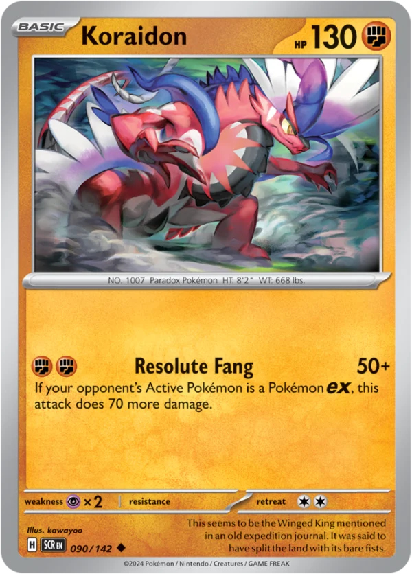 Pokémon TCG SV7: Stellar Crown 090/142 Koraidon Uncommon Ungraded