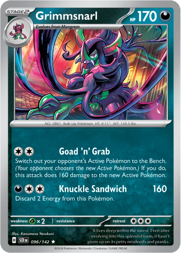Pokémon TCG SV7: Stellar Crown 096/142 Grimmsnarl Rare Ungraded