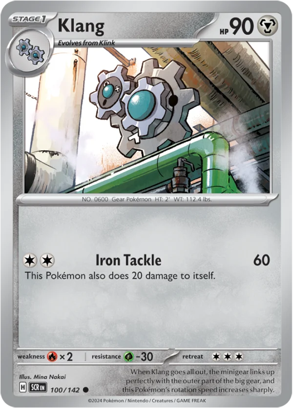 Pokémon TCG SV7: Stellar Crown 100/142 Klang Common Ungraded