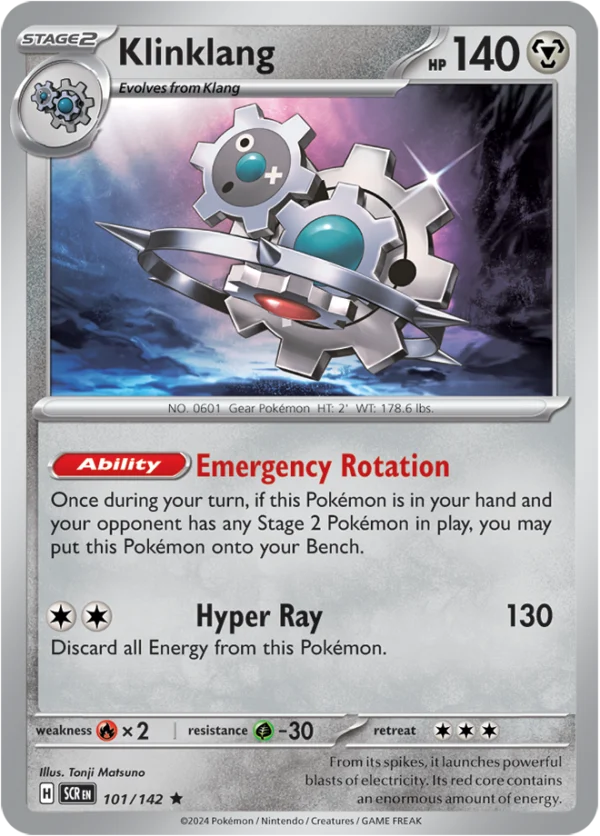 Pokémon TCG SV7: Stellar Crown 101/142 Klinklang Rare Ungraded