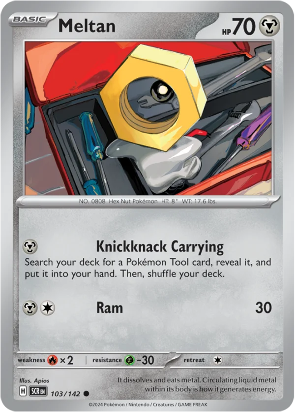 Pokémon TCG SV7: Stellar Crown 103/142 Meltan Common Ungraded