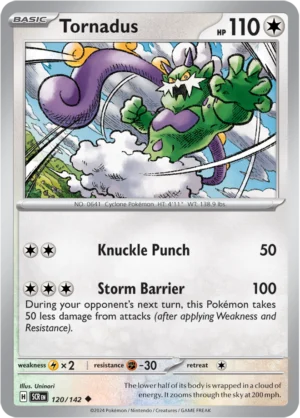 Pokémon TCG SV7: Stellar Crown 120/142 Tornadus Uncommon Ungraded