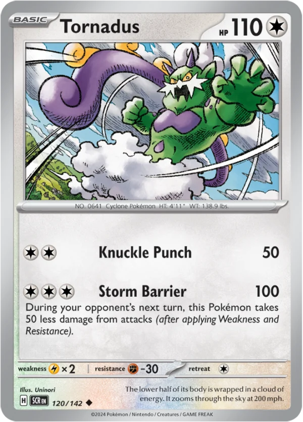Pokémon TCG SV7: Stellar Crown 120/142 Tornadus Uncommon Ungraded