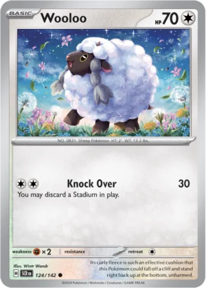Pokémon TCG SV7: Stellar Crown 124/142 Wooloo Common Ungraded