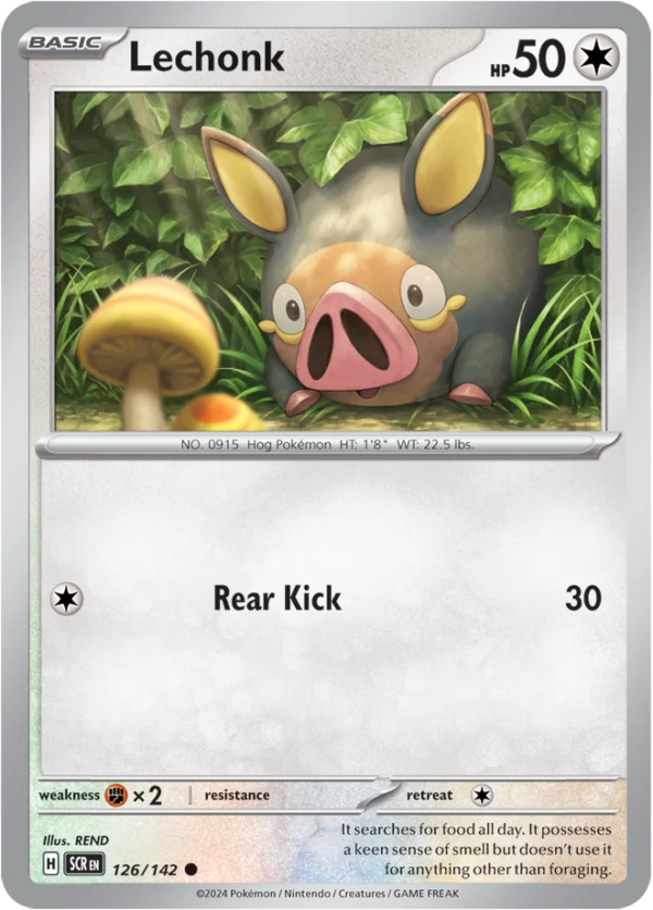 Pokémon TCG SV7: Stellar Crown 126/142 Lechonk Common Ungraded
