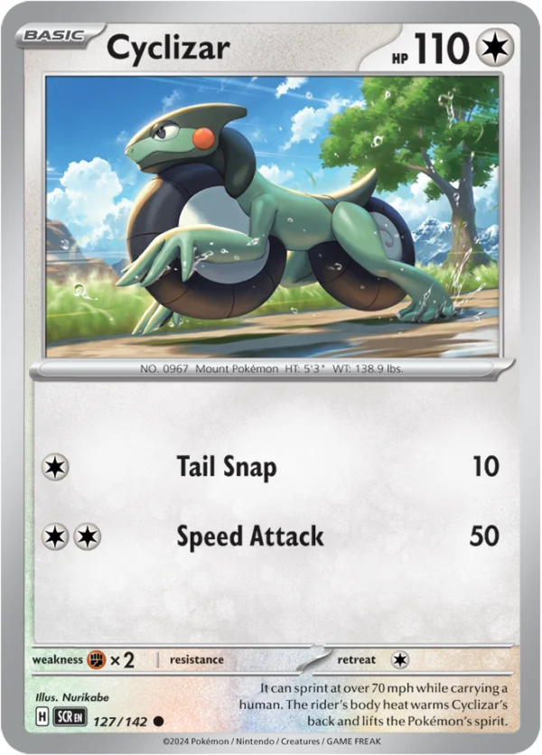Pokémon TCG SV7: Stellar Crown 127/142 Cyclizar Common Ungraded