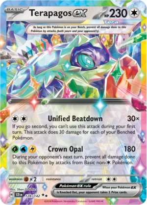 Pokémon TCG SV7: Stellar Crown 128/142 Terapagos ex Double Rare Ungraded