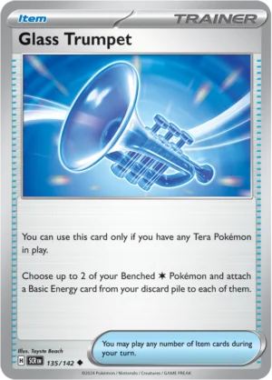 Pokémon TCG SV7: Stellar Crown 135/142 Glass Trumpet Uncommon Ungraded