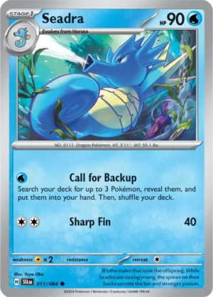 Pokémon TCG SV: Shrouded Fable 011/064 Seadra Common Ungraded