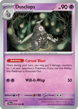 Pokémon TCG SV: Shrouded Fable 019/064 Dusclops Common Ungraded