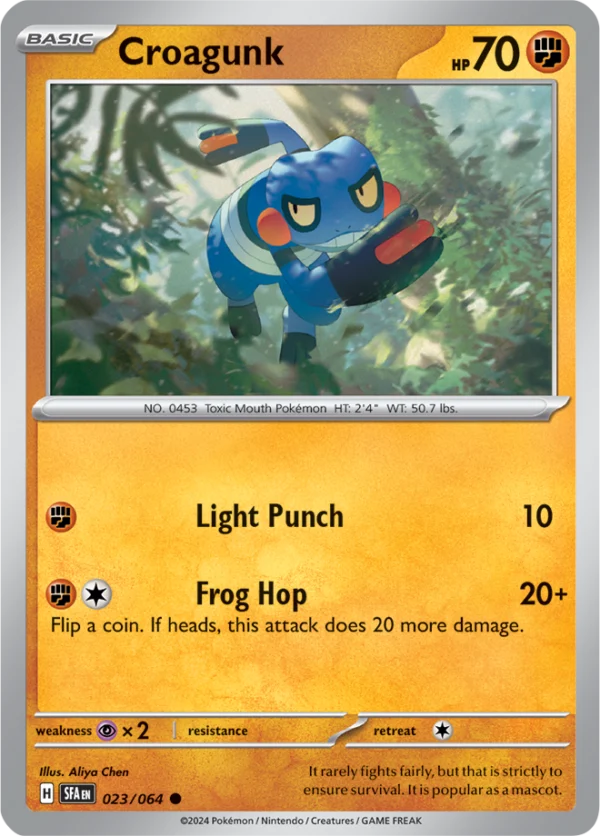 Pokémon TCG SV: Shrouded Fable 023/064 Croagunk Common Ungraded