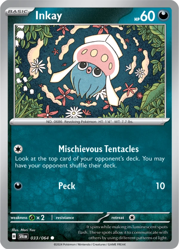 Pokémon TCG SV: Shrouded Fable 033/064 Inkay Common Ungraded