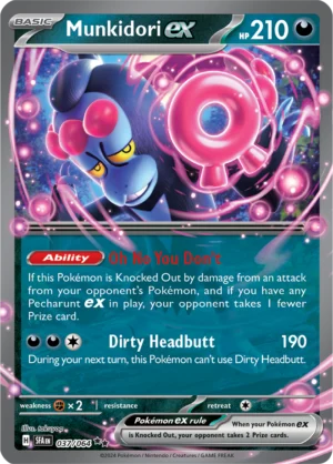 Pokémon TCG SV: Shrouded Fable 037/064 Munkidori ex Double Rare Ungraded