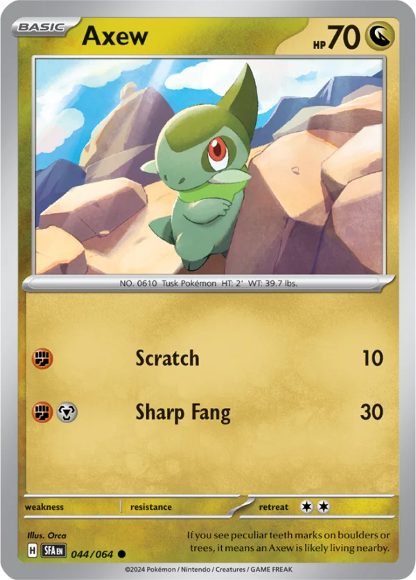 Pokémon TCG SV: Shrouded Fable 044/064 Axew Common Ungraded