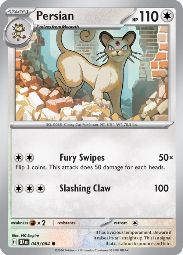 Pokémon TCG SV: Shrouded Fable 049/064 Persian Common Ungraded